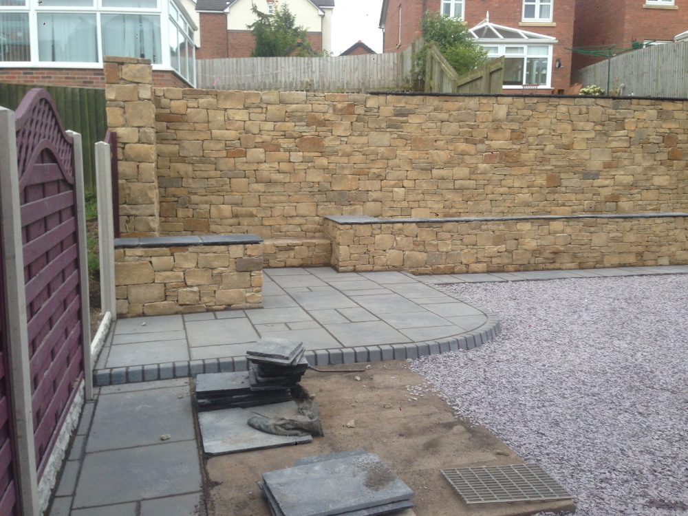 Block paved patio in Carlisle.